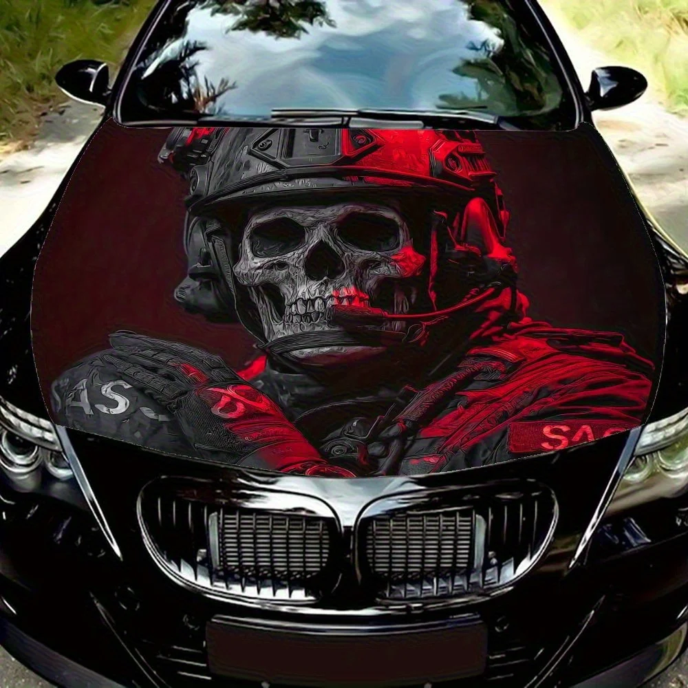 

Skeleton Warrior DIY Car Hood Stickers, High-quality Wear-resistant And Scratch Resistant Car Film, Car Parts Accessories, Gifts