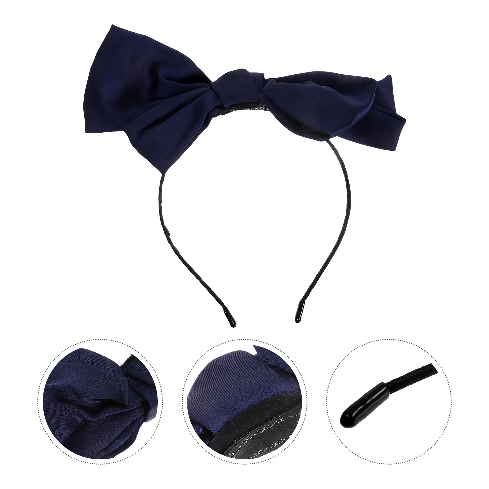 

Vintage Headband Big Bow Hair Accessories Cute Ribbon Bowknot Hoop Women Hairband Satin Girls