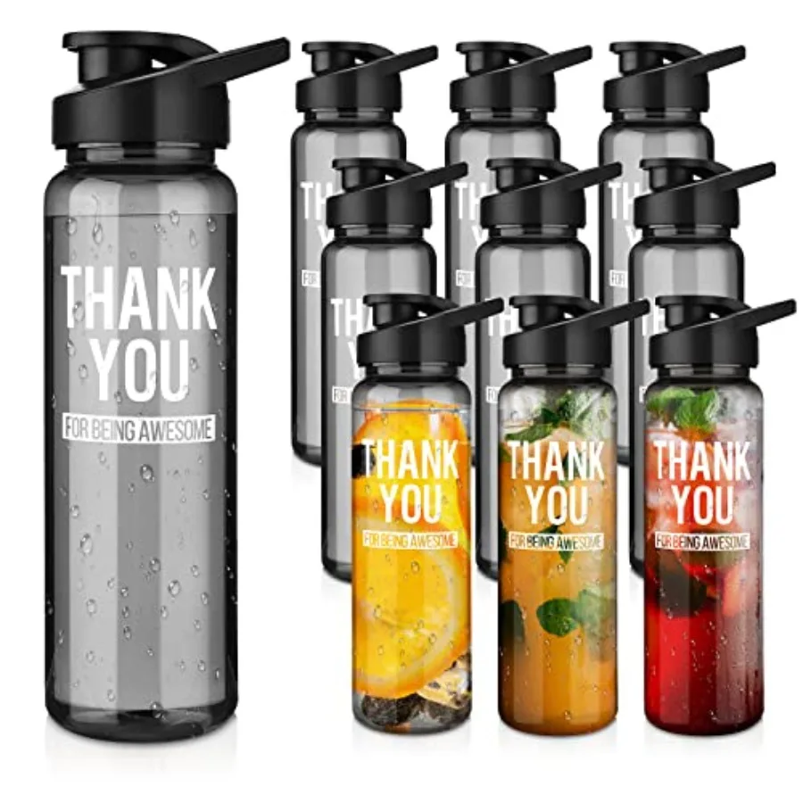 

12 Pack Volunteer Appreciation Gift Bulk Thank You Gift 24 oz Water Bottle Thank You for Being Awesome Sport Bottle for Volunte