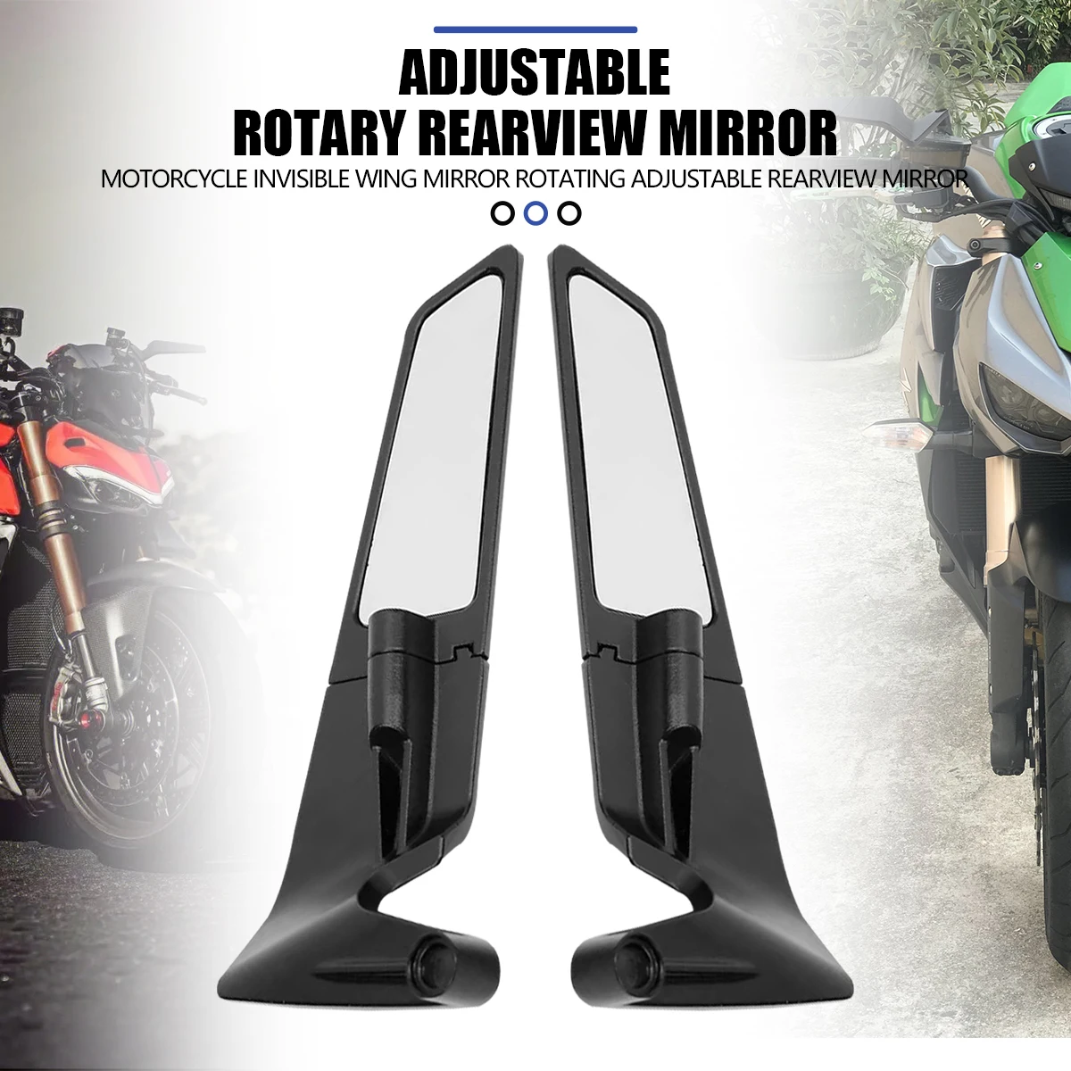 Motorcycle Mirrors Wind Wing Side Rearview Rotate Adjustable Mirrors For Honda YAMAHA MT07 BMW KTM Kawasaki DUKE Accessories