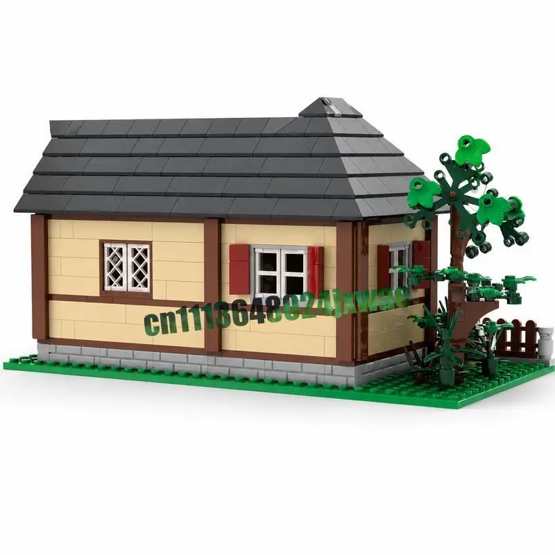 451PCS Black Forest Country House MOC Creative Street View Model Custom Puzzle Architecture DIY Assembly Educational Toy Gifts