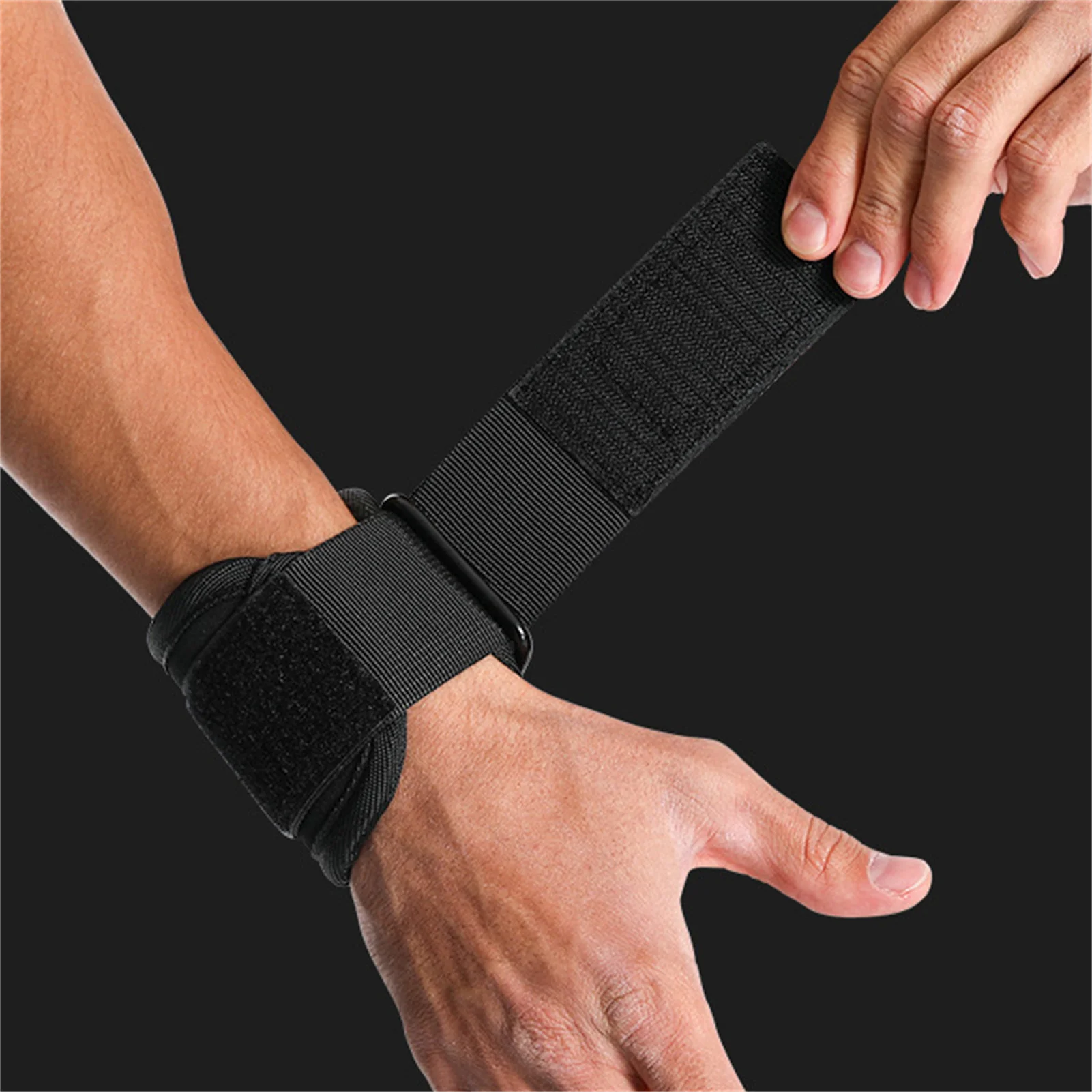 1pair Silicone Grip Wrist Straps Pair For Weightlifting Deadlift Pull Ups, Non Slip Durable Wrist Support With Metal Buckle