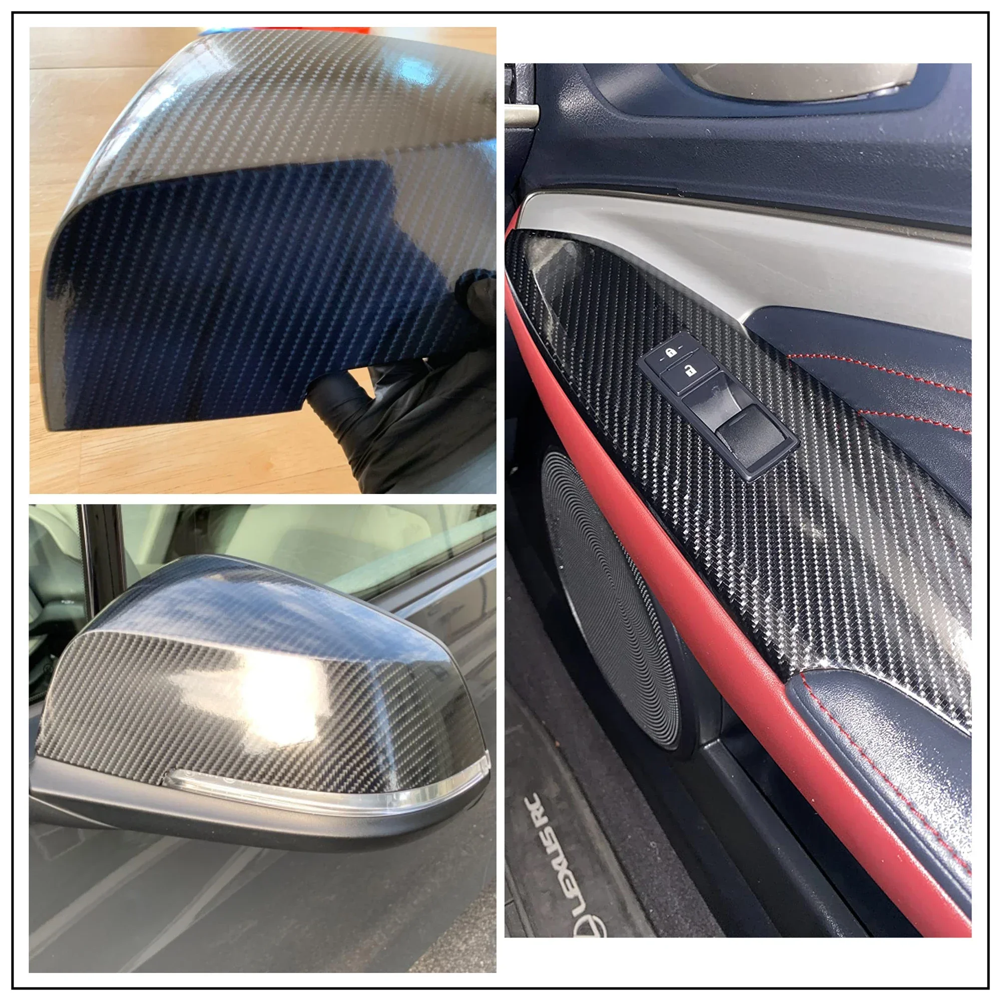 2D 3D 4D 5D 6D Glanz Carbon Faser Vinyl Wrap Film Air Release Wasserdichte Sonnencreme Fit Für Auto Motorrad Laptop telefon Abdeckung DIY – Detail 9