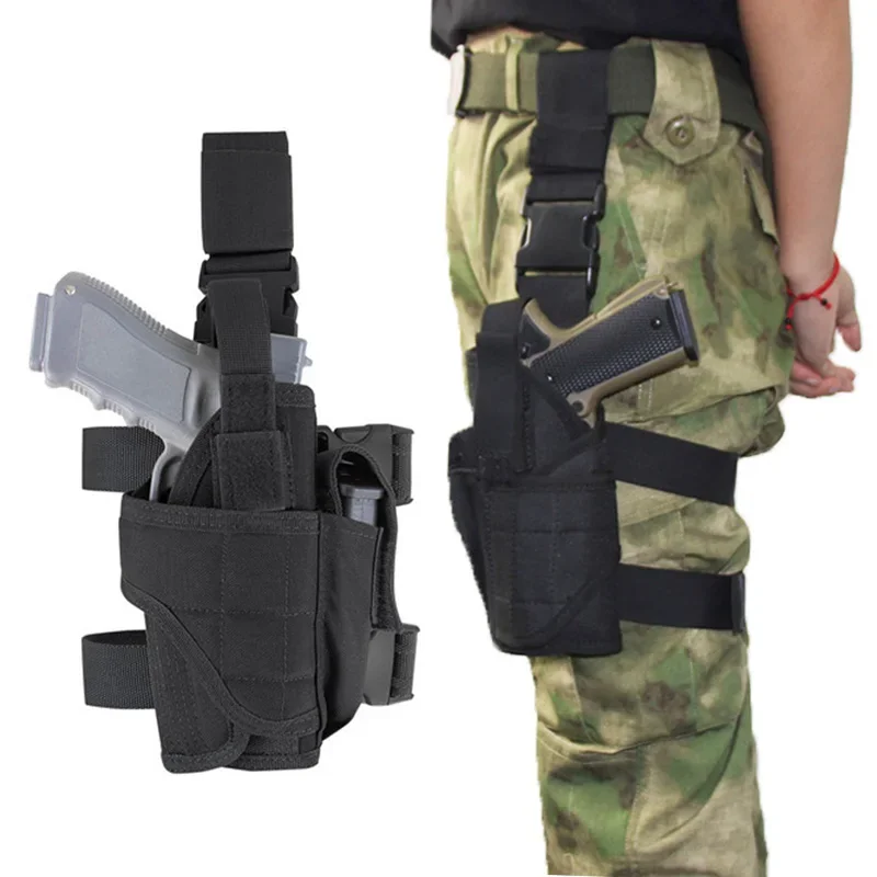 

Tactical Drop Leg Holster for G17 18 M9 92 Colt 1911 Universal Thigh Nylon Case Hunting Pouch