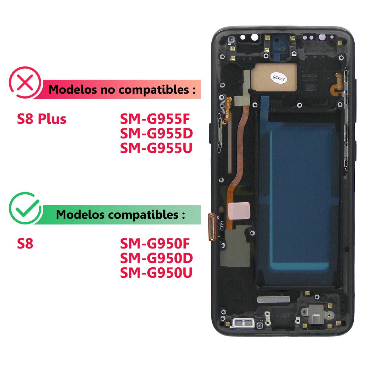 S8 For Samsung Tested For G950W G950S G950K G950L G950F G950N LCD Display Touch Screen Digitizer Assembly Replacement