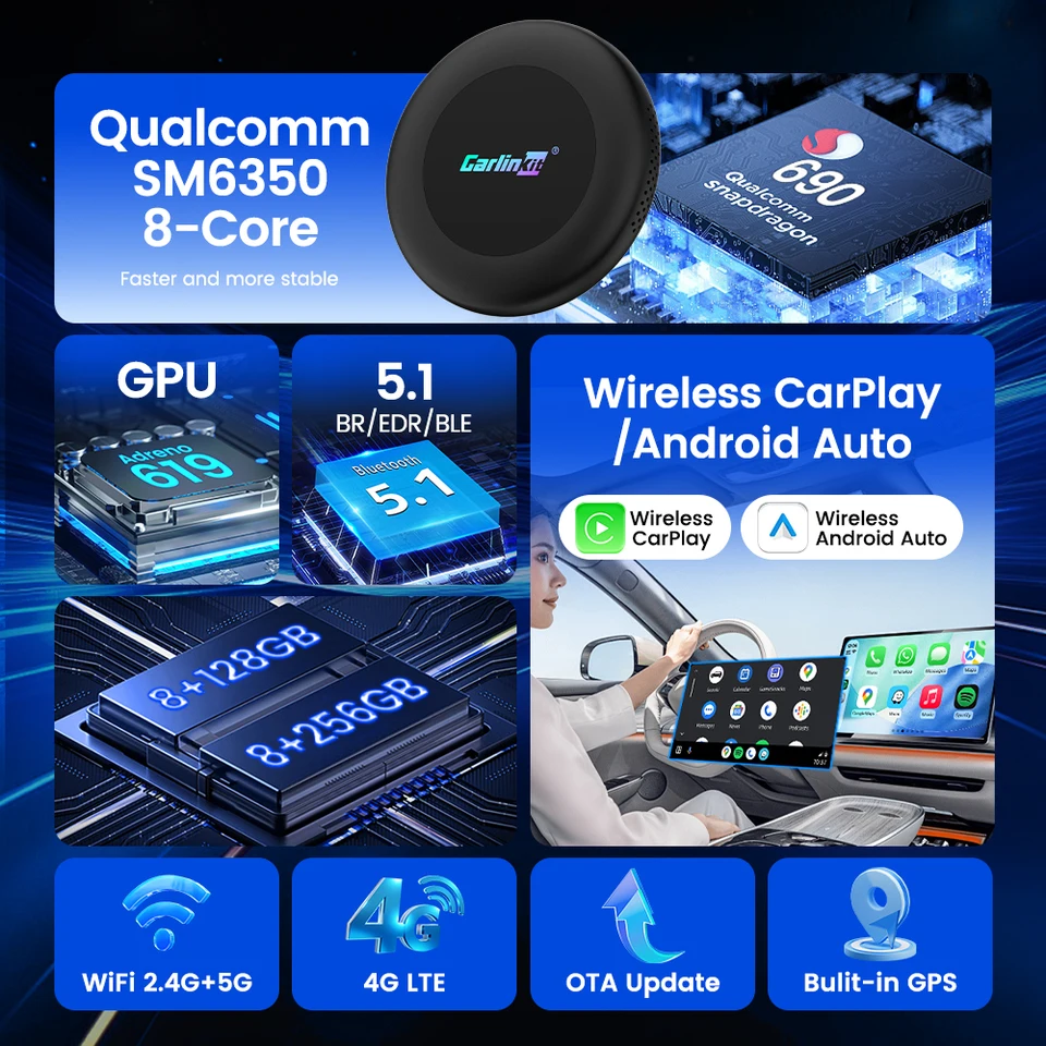 Carlinkit Ultra2 Android 15 TV Box 8GB 128GB