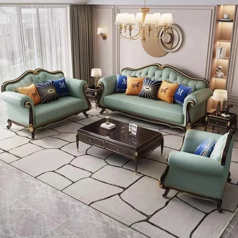 Modern Luxury Europe Living Room Sofa - Designer Sectional Puffs Lounge Modular Wood Divano Letto Home Furniture