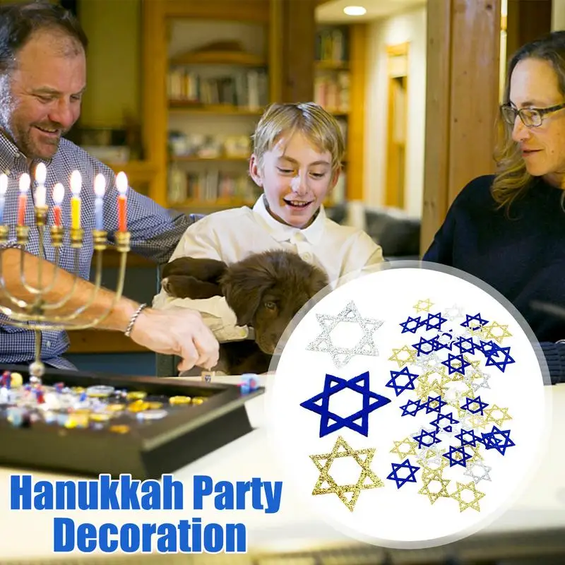 50 Pcs Hanukkah Decoration Non-woven Party Adorn Christmas Sto Table for Decorations Ornament Decorate Centerpiece