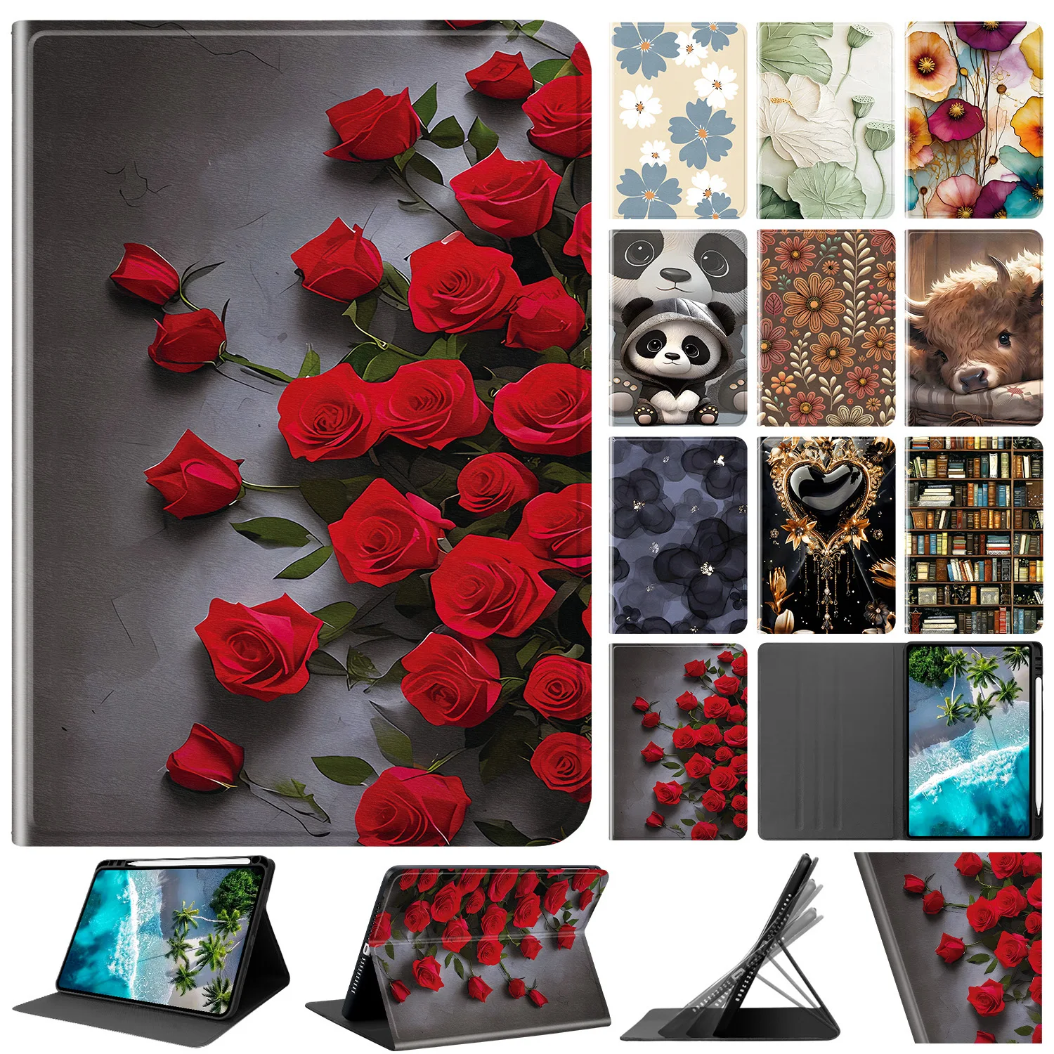 

For Xiaoxin Pad pro 12.7 2025 with Pencil Holder Folding Stand Lenovo P12 Pro 12.7 2025 Tablet Cover