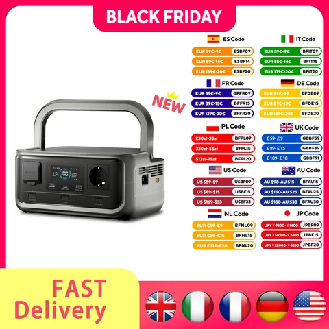 ALLPOWERS VOLIX P300 Portable Power Station 256Wh LiFePO4 Battery 300W (Peak 600W) AC Output for Outdoor Camping Travel Home Use