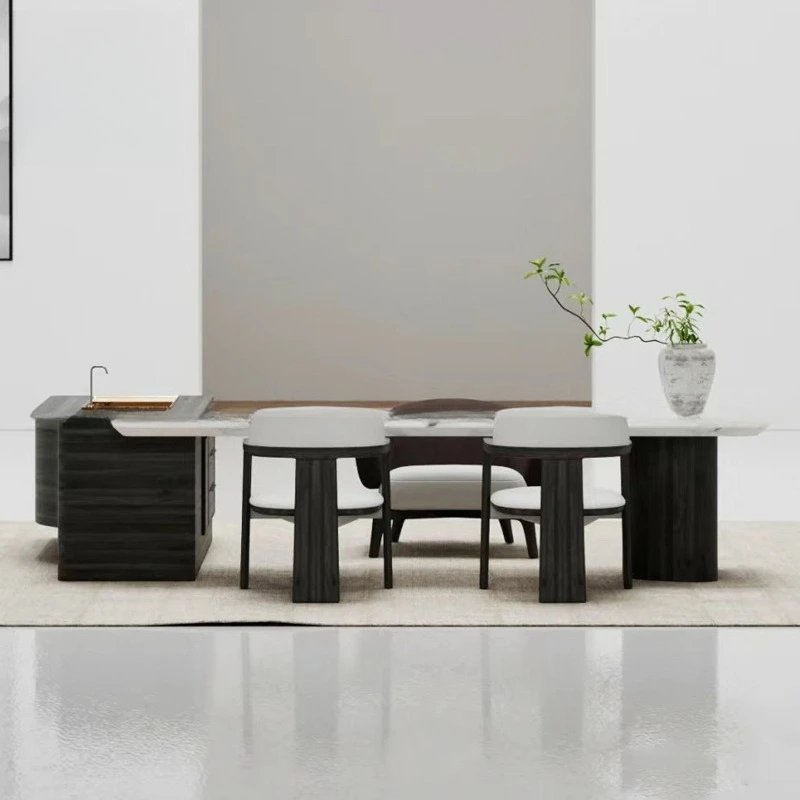 

Tea room long table tea table tea coffee modern simple solid wood furniture