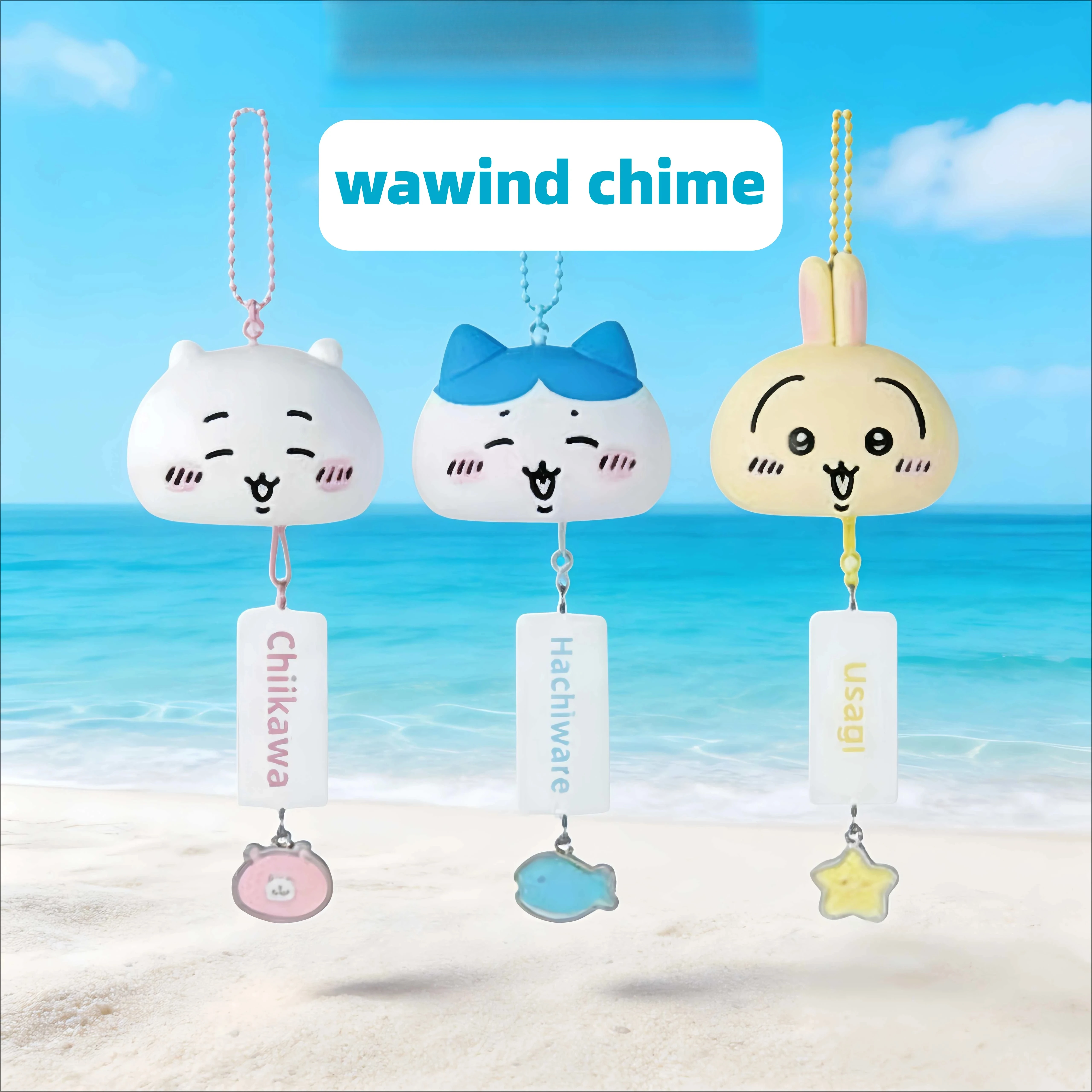 jiyi Wind Chime Pendant with Cute Surrounding Decorations Dingdong Bell Keychain for Car Interior Decoration Gift in Stock