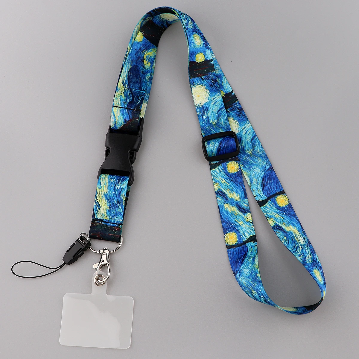 20pc /set Van Gogh Phone Patch Adjustable Lanyards Disassembly Mobile Phone Hang Neck Strap Fashion Accessories Wholesale Gifts