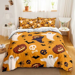 Halloween Bedding Set Cartoon Pumpkin Duvet Cover Set Modern Fashion Home Textiles Floral Bed Linen For Dropshipping