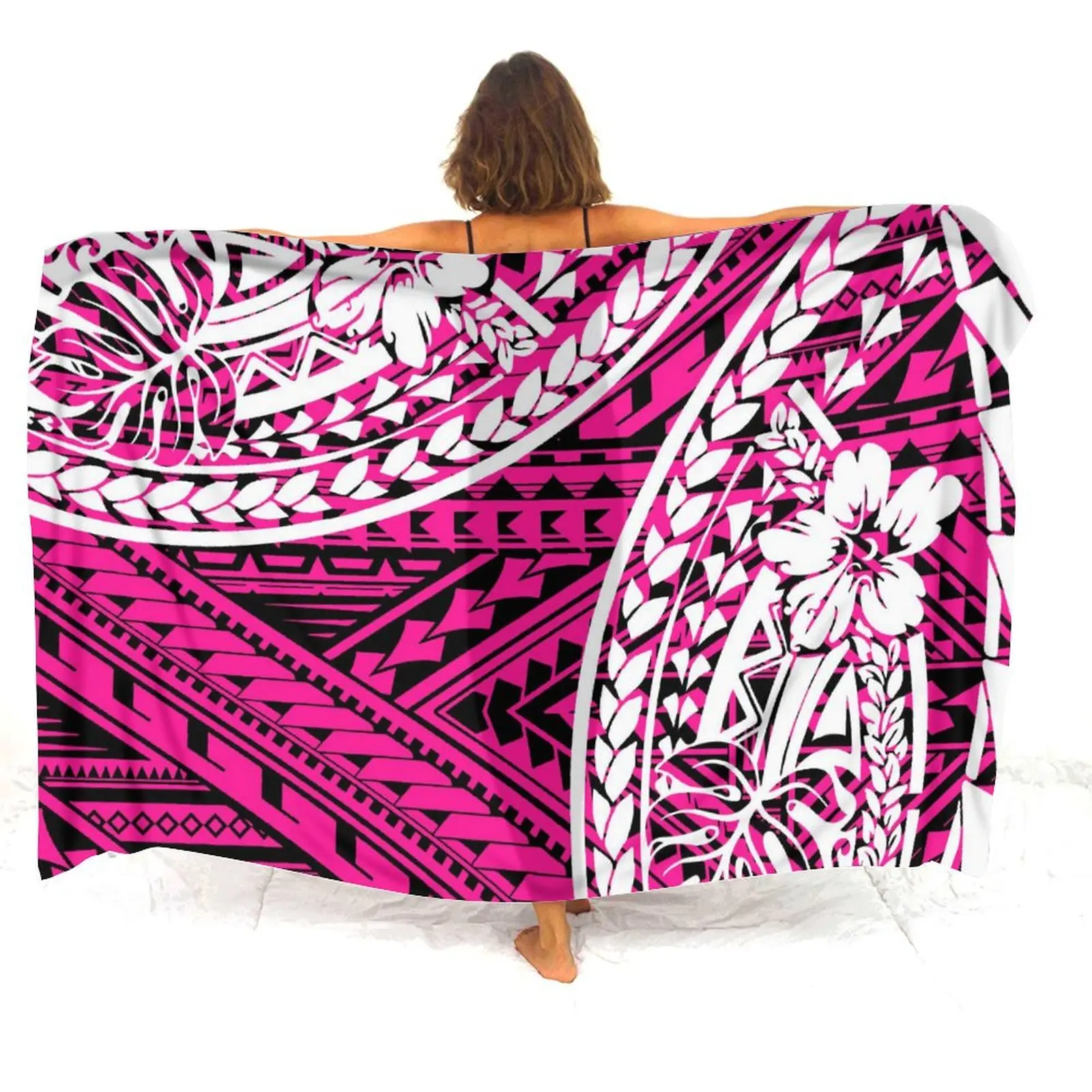 Gonne eleganti estive in tessuto Grembiuli alla moda polinesiano Giacche Sarongs Costumi da bagno e Sarong su misura Retro stampato Swimsu