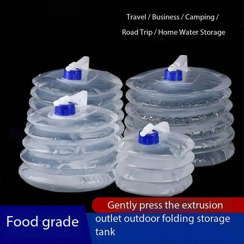

Outdoor Folding Water Storage Bucket Self-Drive Car Portable Storage Tank with Kitchen Plastic Faucet Household Bucket