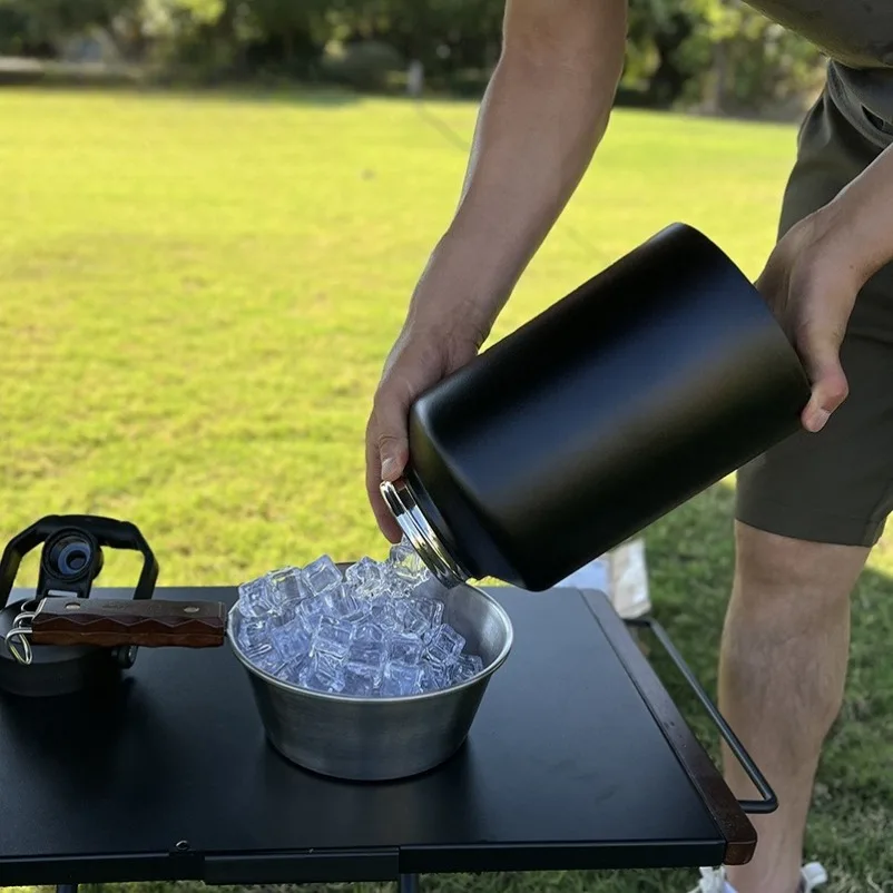 Large Capacity Ice Bucket Double Layer Thermos Cup Portable Kettle Refrigerator