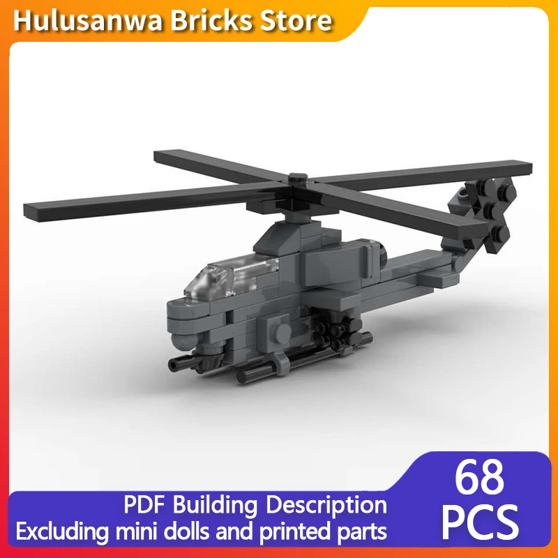 

AH-1Z Viper Military Helicopter Model MOC Building Bricks War Equipment Modular Technology Gifts Holiday Assemble Children Toys