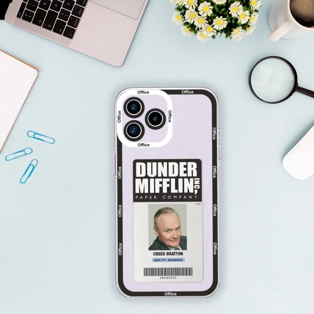 The Office Tv Dunder Mifflin Phone Case For iPhone 11 12 Mini 13 14 Pro Max Transparent Shell