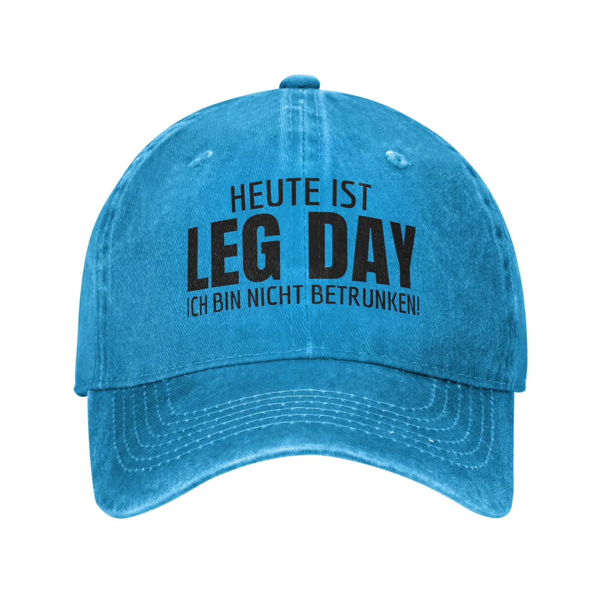 Funny Leg Day Sayings Fitness Gym  Unisex Baseball Caps  Distressed Washed  Cap Retro Running Golf Adjustable Snapback Cap