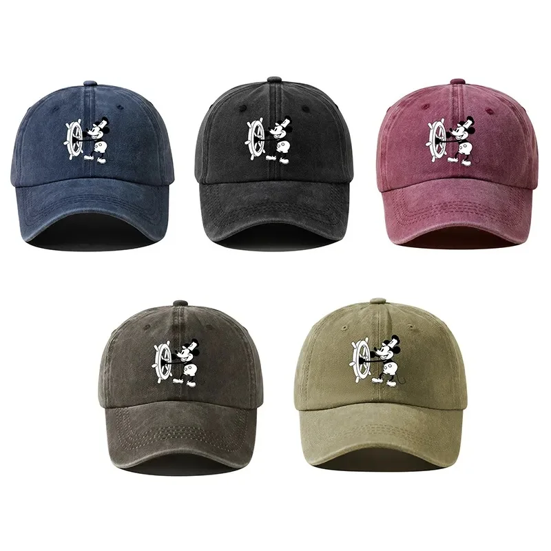 Boné de Beisebol Fashion Mickey Mouse para Homens e Mulheres, Estilo Hip Hop, Anime, Viagem, Viseira Solar, Boné Trucker, Desenho Animado, Vintage, Esportivo, Chapéu Y2K Fashion