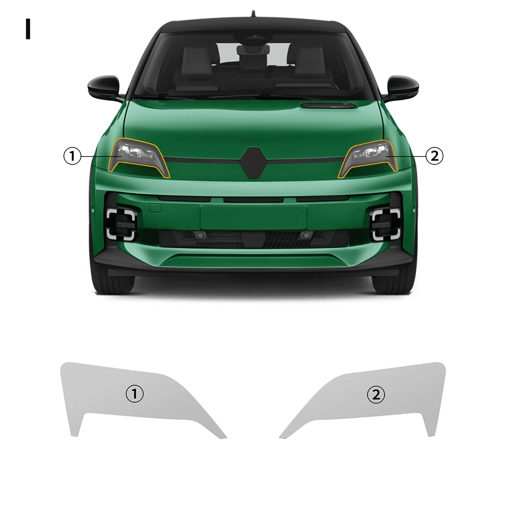 Film de Protection de peinture pour phares de voiture Renault 5e-tech 2025, piliers B C, transparent, fumé, anti-rayures, autocollant prédécoupé en TPU