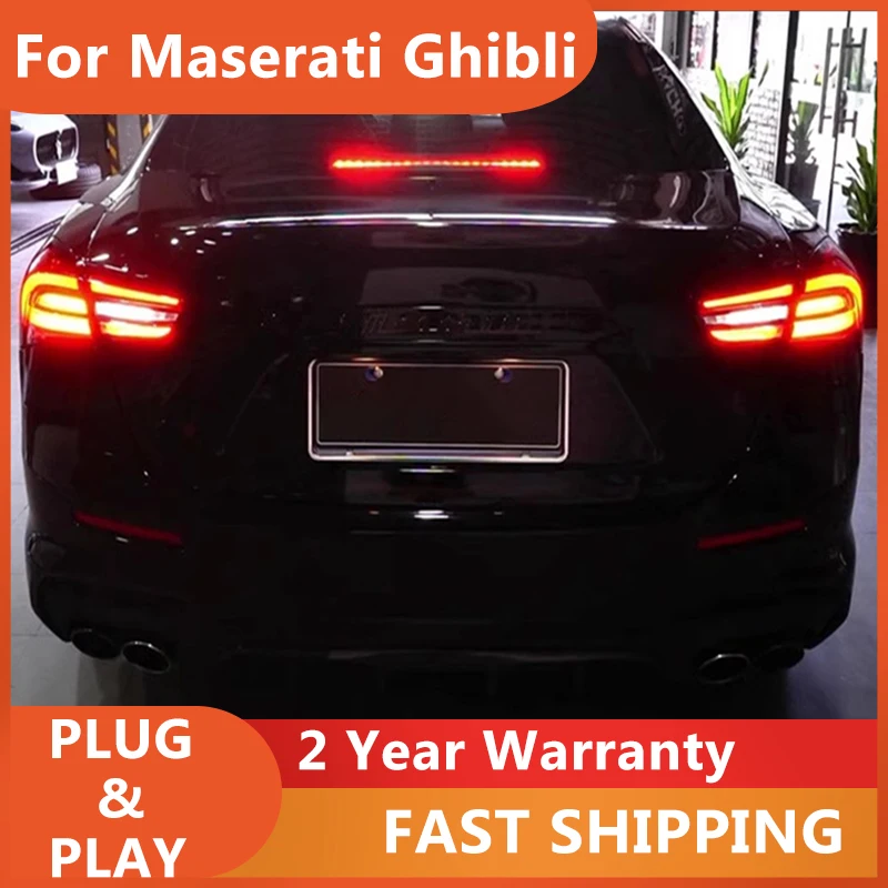 Car Accessories for Maserati Ghibli Rear Lights 2013-2017 Ghibli Tail Lights DRL Fog Brake Turn Signal Reversing