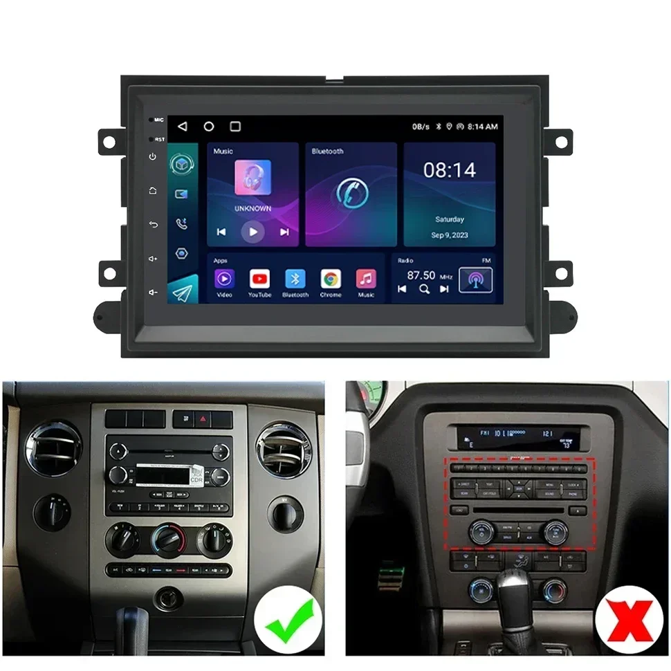 SEPTON Android CarPlay Car Radio for Ford 500 F150 Explorer Edge Escape Sport Lincoln Expedition Mustang Player Navigation GPS