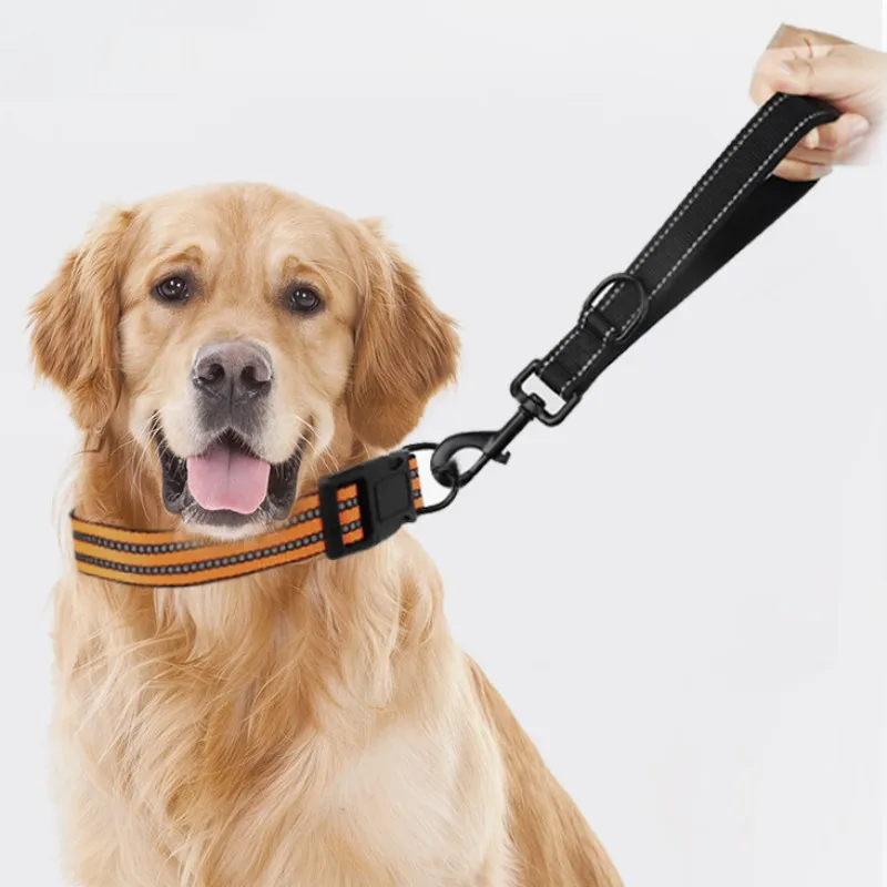 Correa para perro, correas cortas para perros de 30cm, correa reflectante para caminar con perros, correas cortas de un solo paso para entrenamiento de cadena para perros, cuerda grande para mascotas