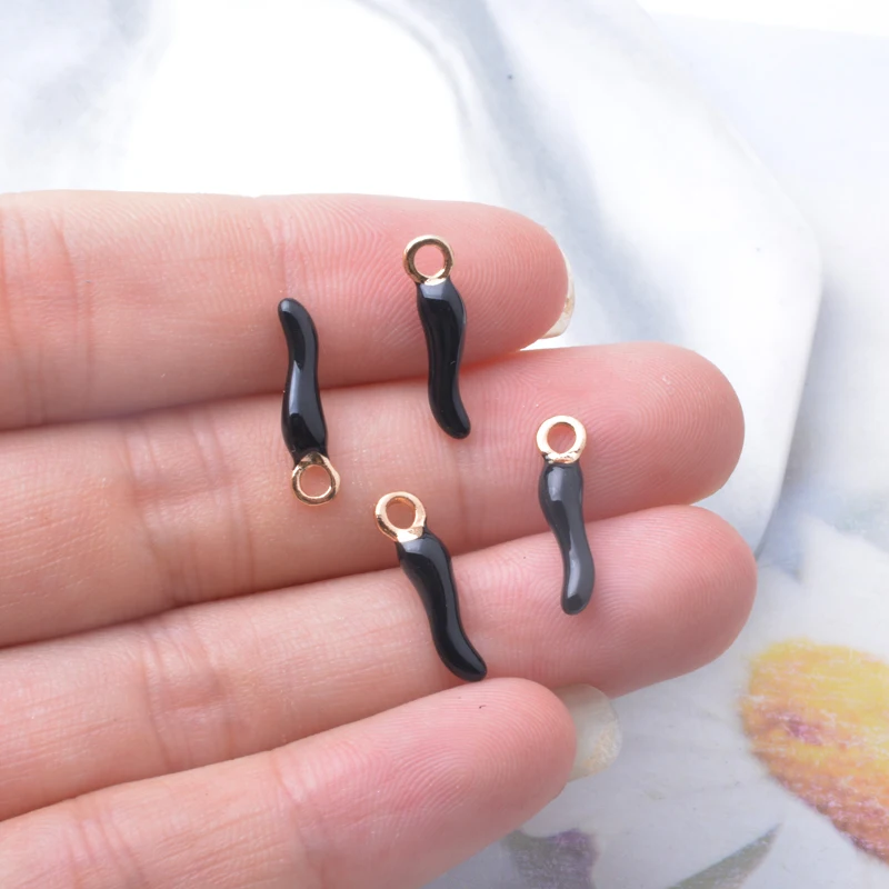 20 Stück beidseitig emaillierte Pfefferanhänger aus Legierung, rote Chili-Anhänger für DIY-Schmuck- und Ohrringherstellung – Detail 9