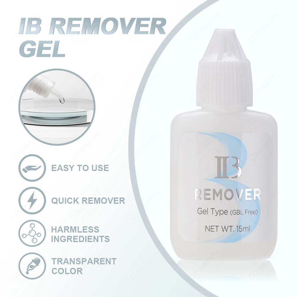 3Bottles 15ML IB Lash GBL Free Glue Remover For Salon Use Eyelash Extension Remover Gel  IBeauty Clear Glue Remover Cream Makeup