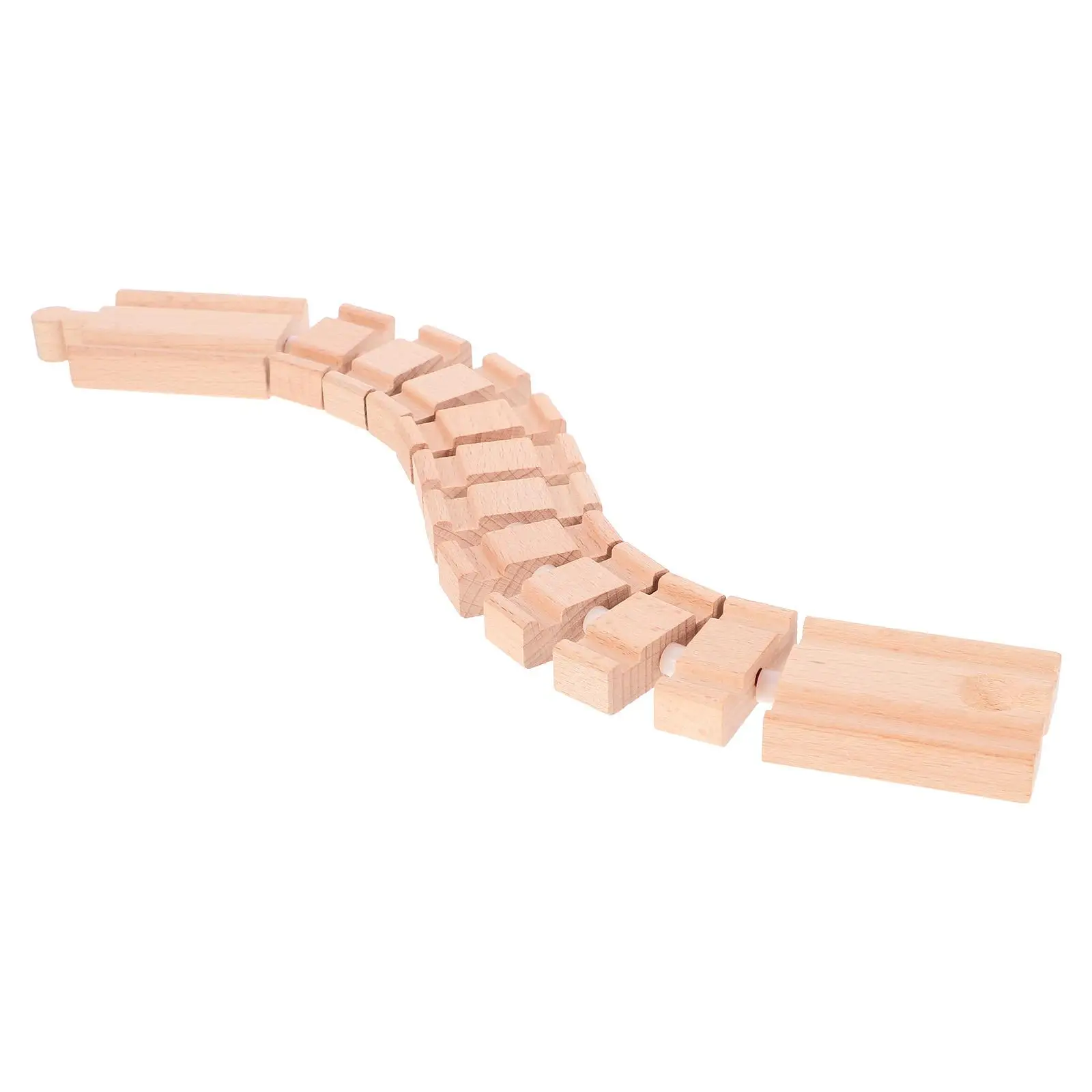 Wooden Train Track Accessories Snake Shape Puzzle Toy Kids Motor Skills Logical Thinking Safe Diy Tracks Playthings