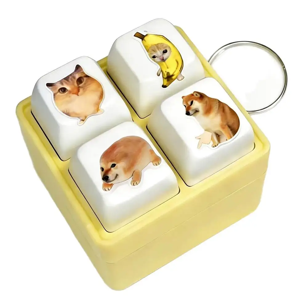 

Плюшевый брелок-кнопка с голосовым звуком лая собаки, портативный, с крючком, забавный подарок, игрушка для питомца, снимает стресс, из АБС-пластика