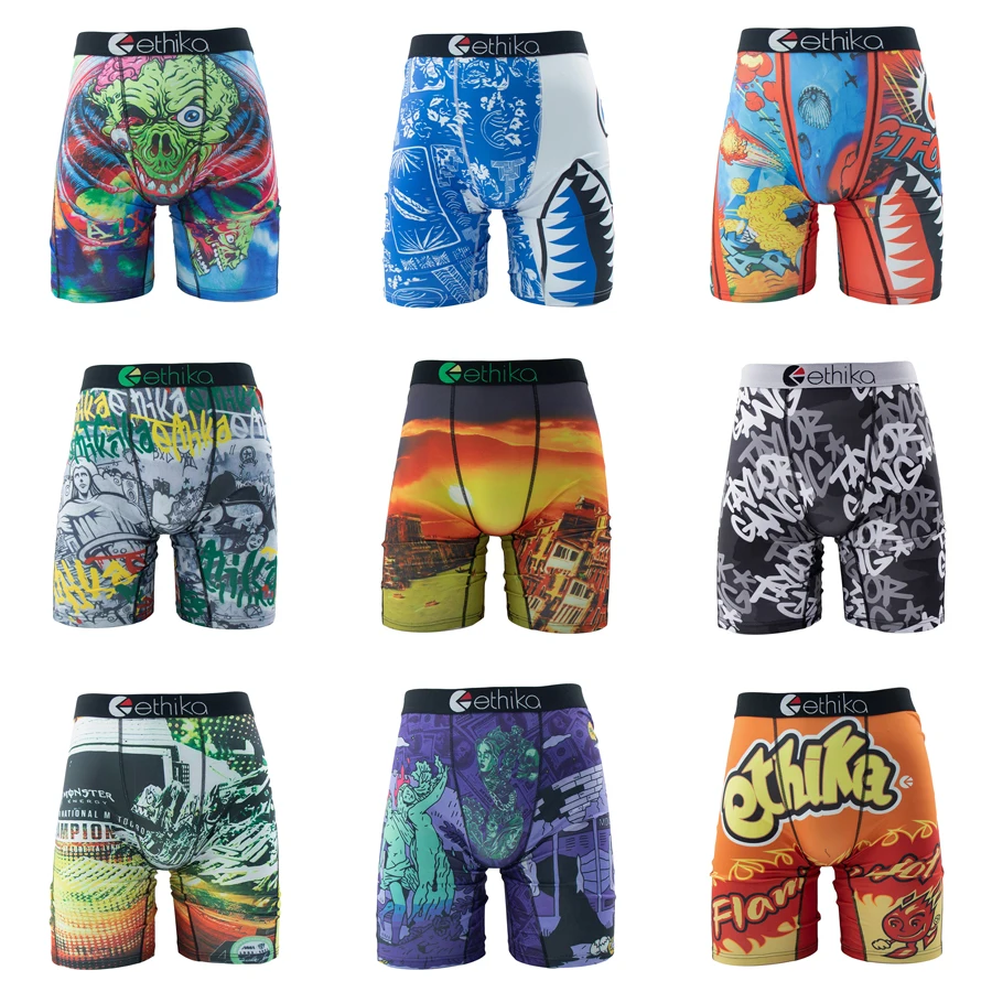 ETHIKA, ropa interior para hombre, Boxers, 1 Uds., entrepierna de malla transpirable, calzoncillos de natación para hombre, calzoncillos de talla grande L-3XL para hombre, calzoncillos tipo bóxer para hombre