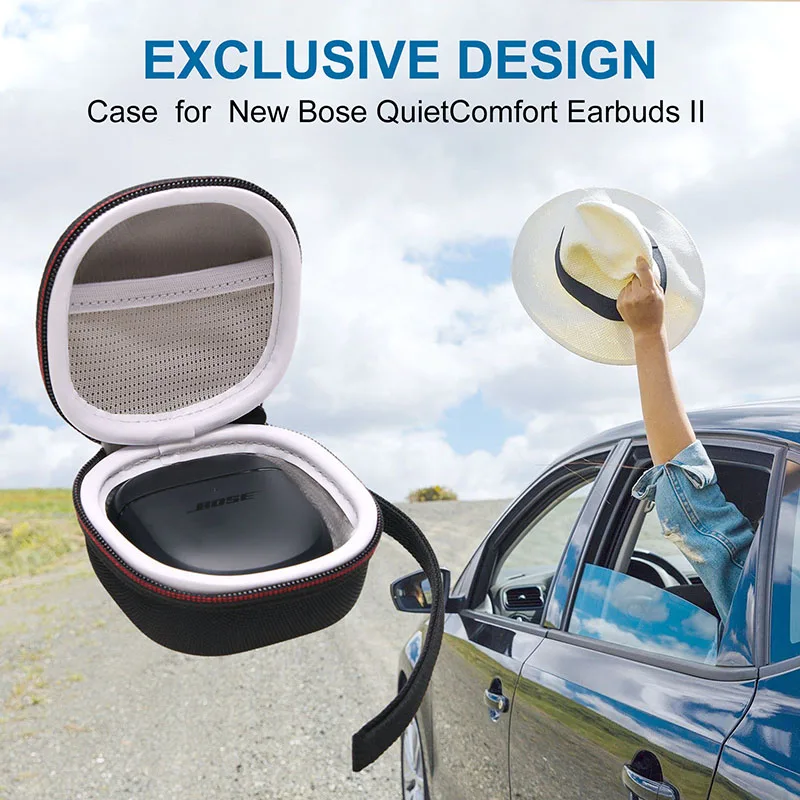 LTGEM EVA Hard Case for NEW Bose QuietComfort Earbuds II Protective Carrying Storage Bag