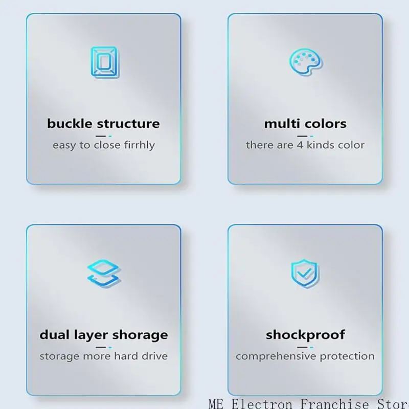 T5EA M.2 صندوق حامل القرص الصلب لمدة 4 محركات مقاومة للماء ومقاوم للصدمات