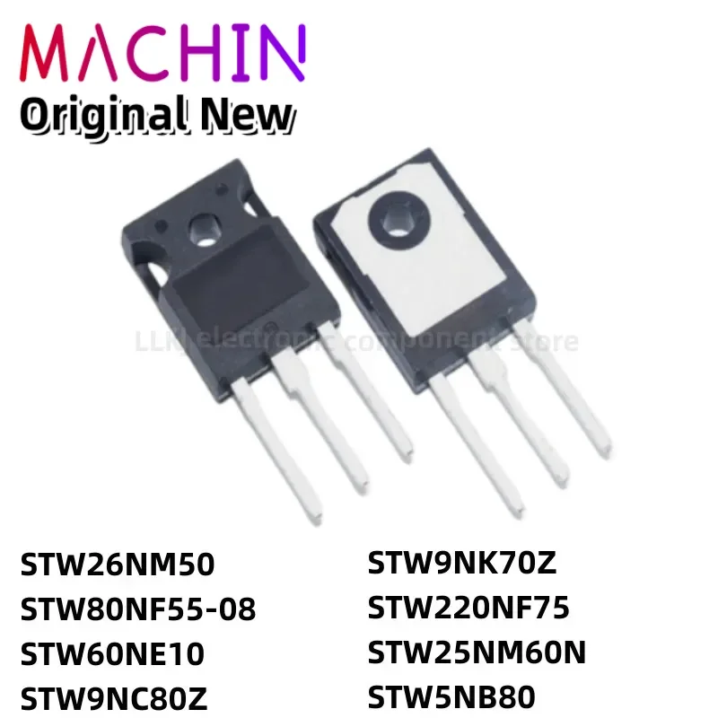 1pcs STW26NM50 STW80NF55-08 STW60NE10 STW9NC80Z STW9NK70Z STW220NF75 STW25NM60N STW5NB80 TO247 MOS FET TO-247.