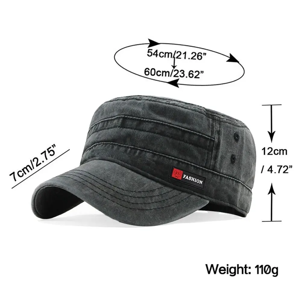 Topi Kadet Topi Bisbol Topi Katun Luar Ruangan Topi Bisbol Dapat Disesuaikan dan Bernapas Topi Bisbol Kasual Anti-UV Topi Kadet Pria Topi Matahari