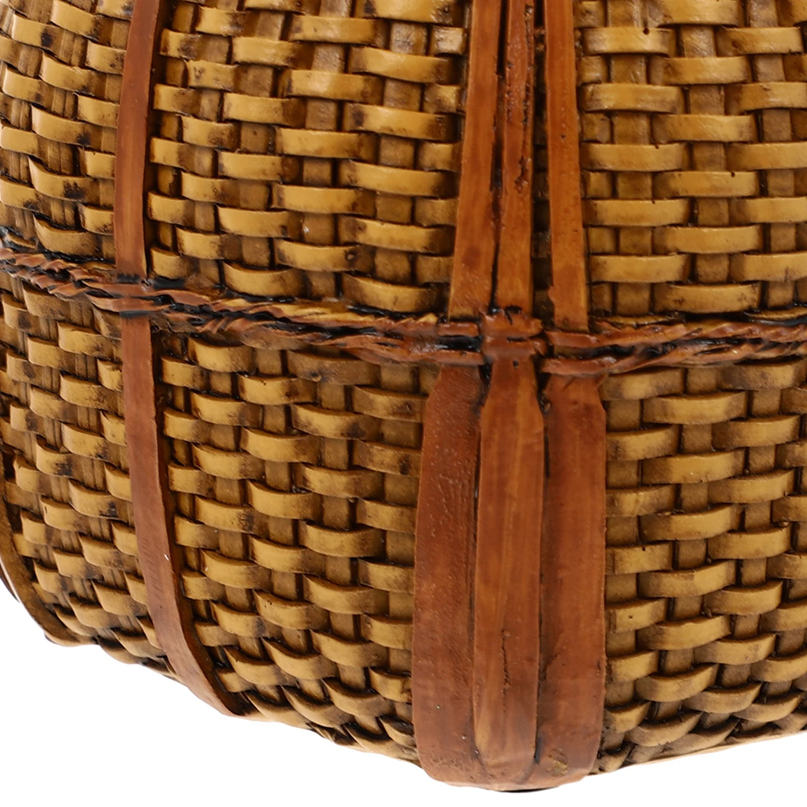 

1pc Woven Storage Basket Home Decor Resin Craft Smooth Edge Fruit Snack Container Organizer Storage Box Household