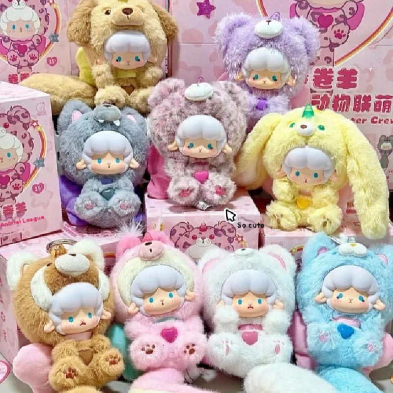 

Sheep Gyun Big-Tailed Critter Crew Vinyl Face Plush Pendant Blind Box Trendy Toys Bag Decor Keychain Surprise Mystery Box Gifts