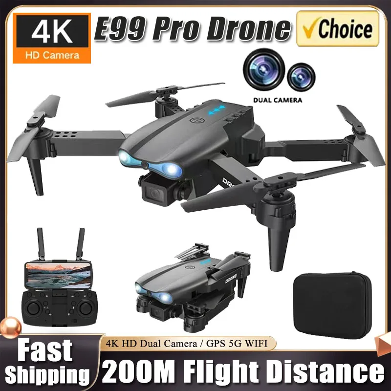 New E99Pro RC Drone 4K Professinal With Wide Angle Dual HD Camera Foldable RC Helicopter 5G WIFI FPV Height Hold Apron Sell