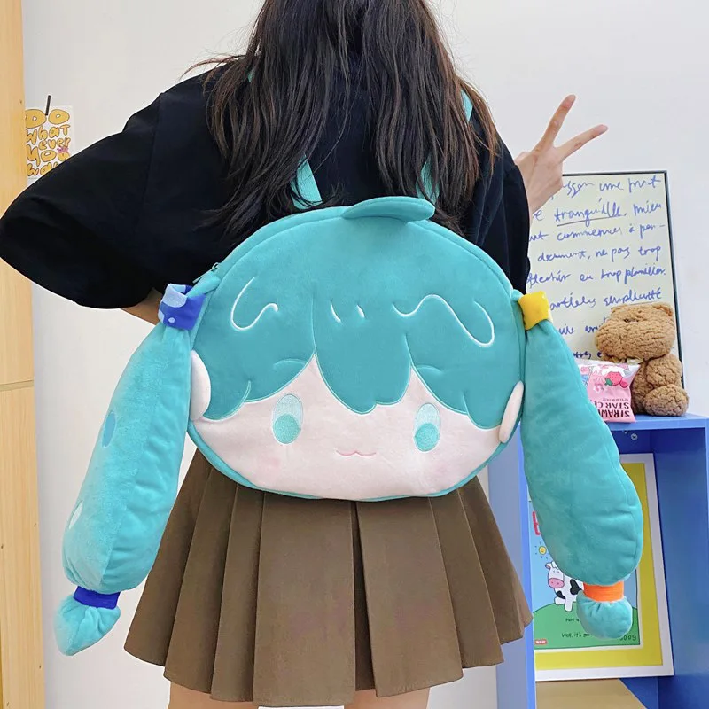 Grenzüberschreitendes neues Produkt mit hohem Nennwert Hatsune Miku Japanischer süßer Rucksack Anime Vielseitige Hatsune Miku Doll Fufu Bag