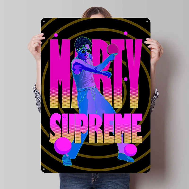 Marty Supreme Ping Pong Metal Poster Custom Wall Art Retro Vintage Tinplate Signs for Man Cave Office Decor Decoration Room Home