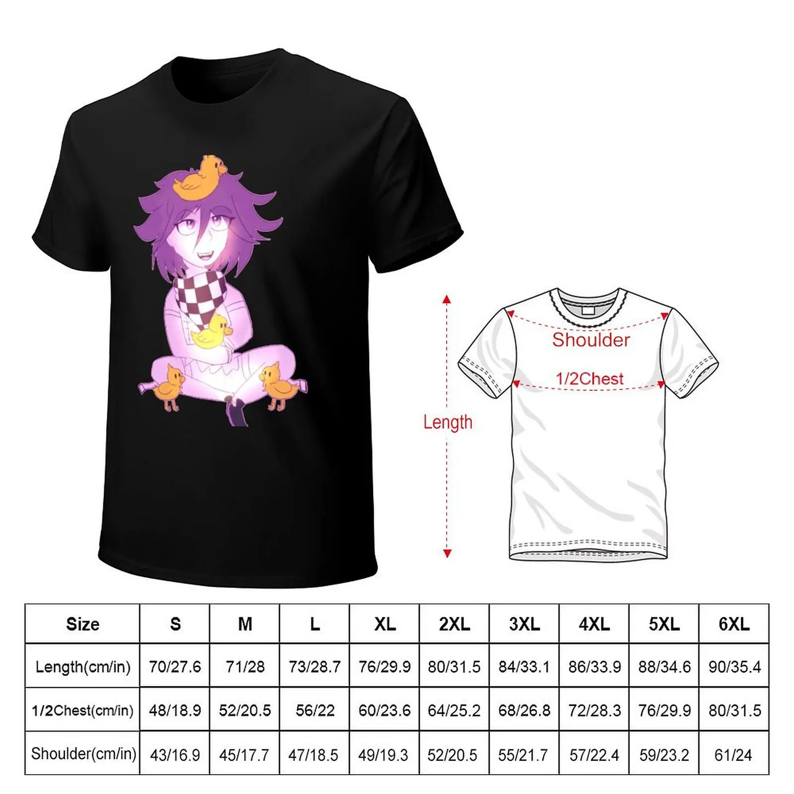 Kokichi with Ducklings T-Shirt Large Size Soft Cotton T-Shirt