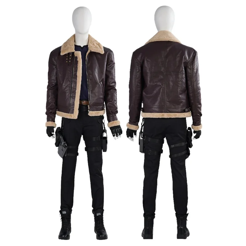 Miłosna rodzinna gra Resident 4 Cosplay Evil kostium Casual Streetshirt dla mężczyzny Leon Halloween strój męski 2025 nowość