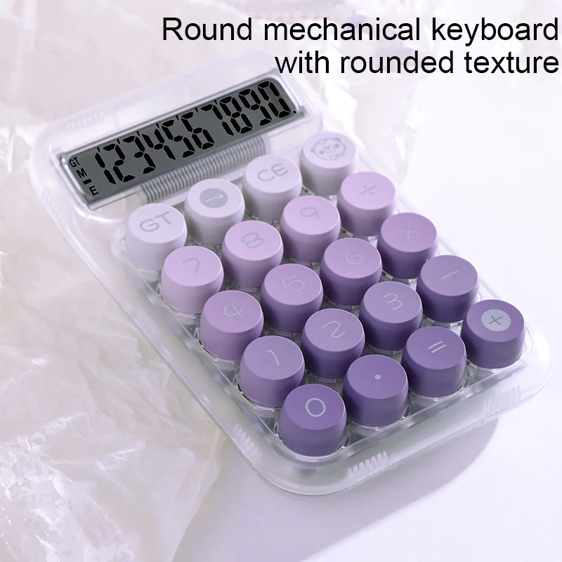 آلة حاسبة زر الدفع الميكانيكية ، شاشة LCD كبيرة ، المعيار الأساسي ، المدرسة ، المنزل ، شاشة عرض مكونة من 10 أرقام
