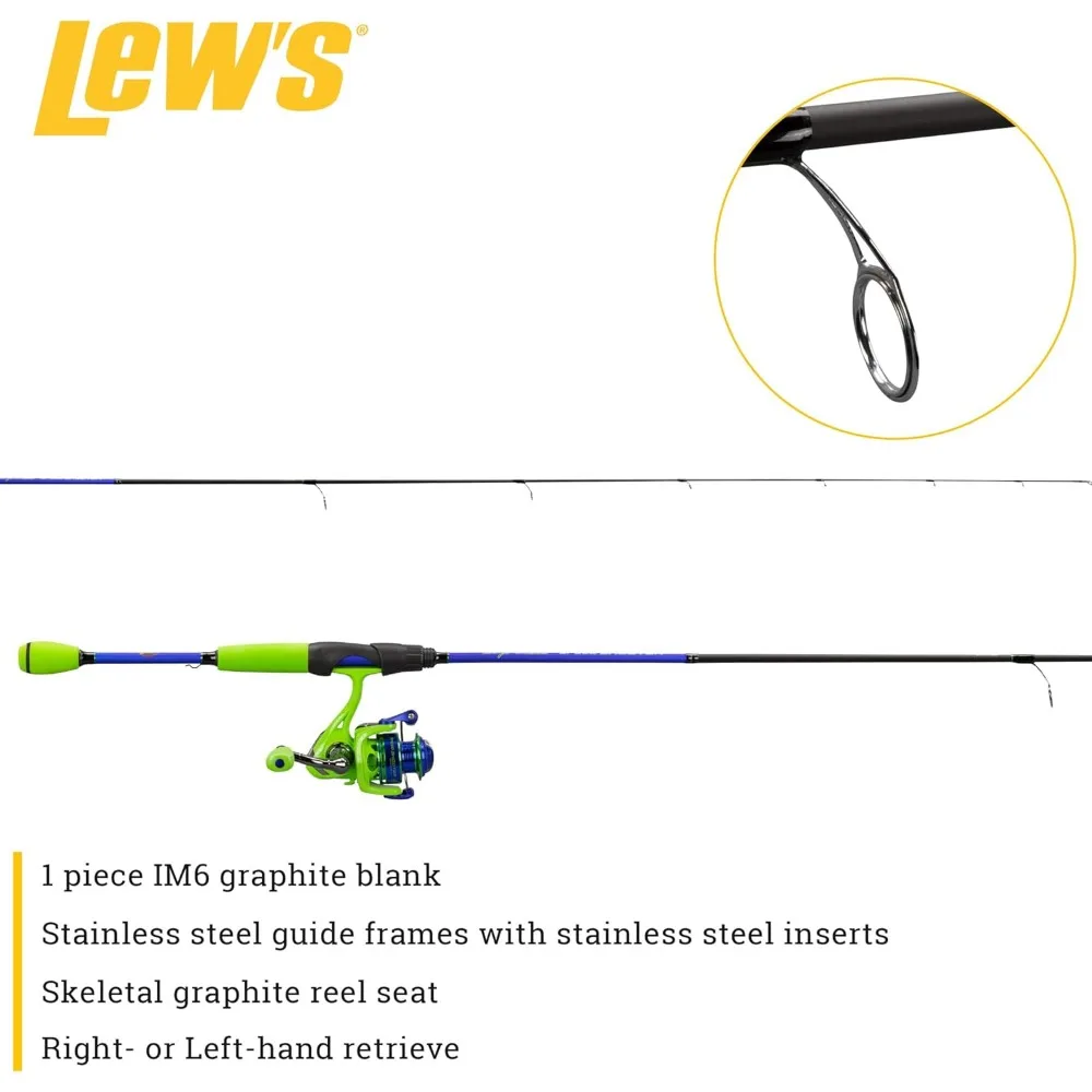 Combo de caña giratoria y carrete ligero mediano de 6 pies para pesca rápida
