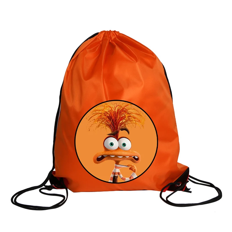 Inside Out 2 Joy Girls Boys Child Cartoon Drawstring Bag Sports Waterproof Backpack Bundle Pocket Terylene Bag Anime Gift