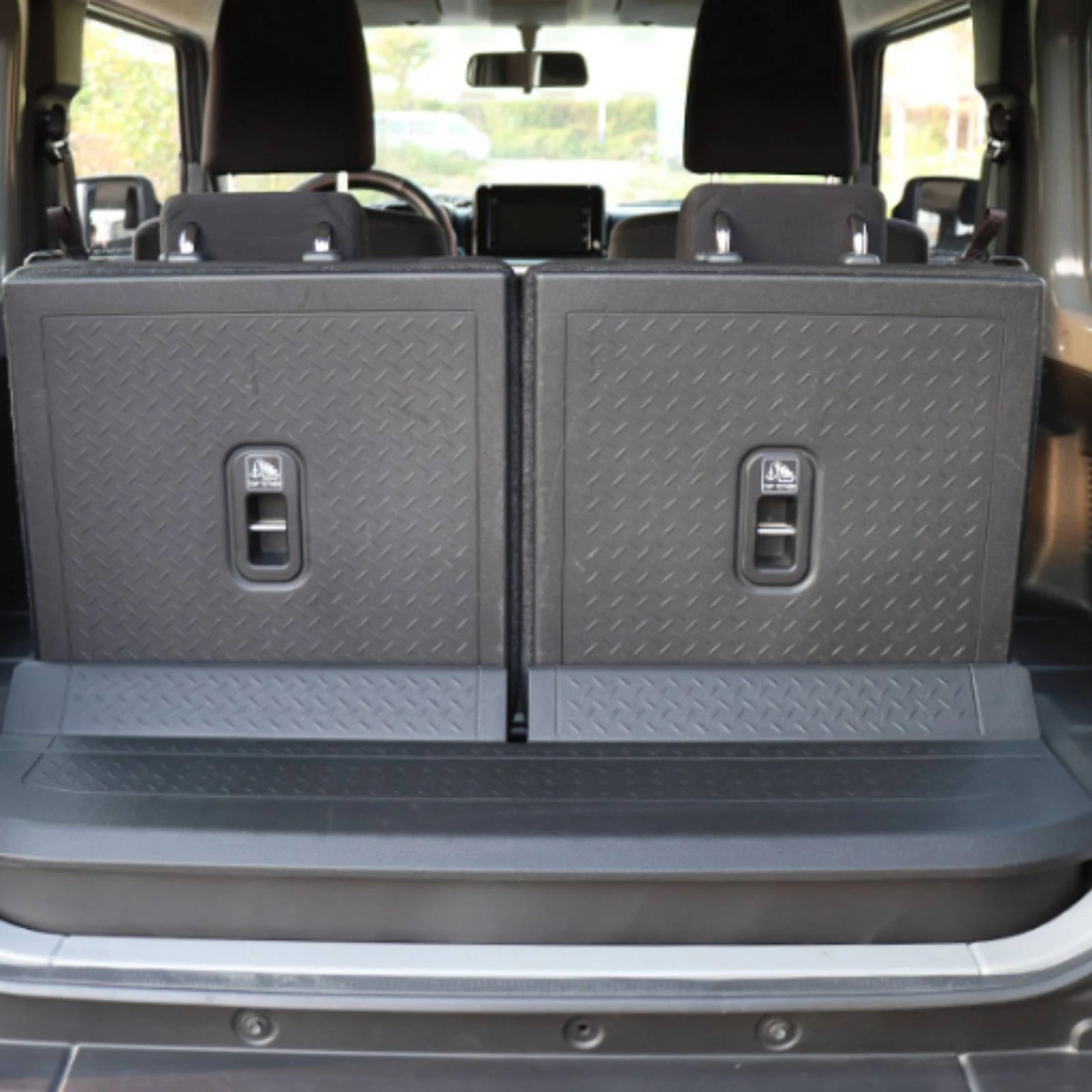 Rear Trunk Box with Handle Textured Car Trunk Organizer Cargo Organizer Space-Saving Reinforced for Road Trips