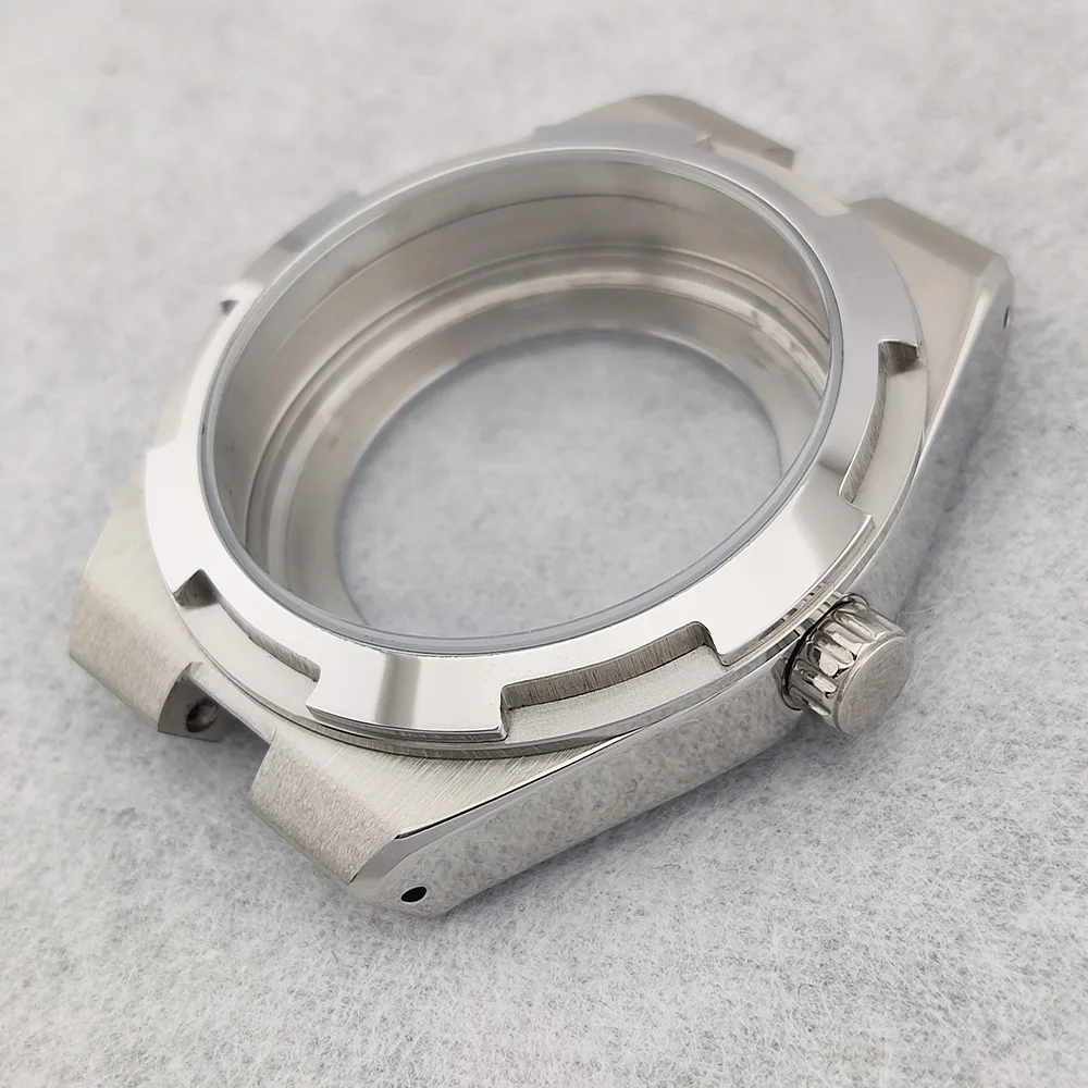 41mm Case Miyota 8215 Case Stainless Steel Sapphire Glass Case Waterproof Case Men Watch Parts Fit DG 2813 Miyota 8215 Movement
